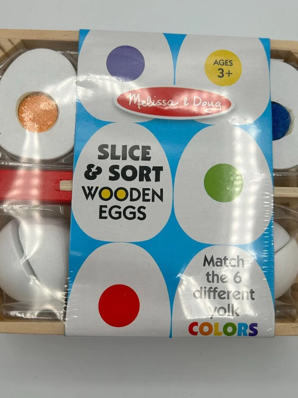 NEW Melissa & Doug Slice & Sort Wooden Eggs